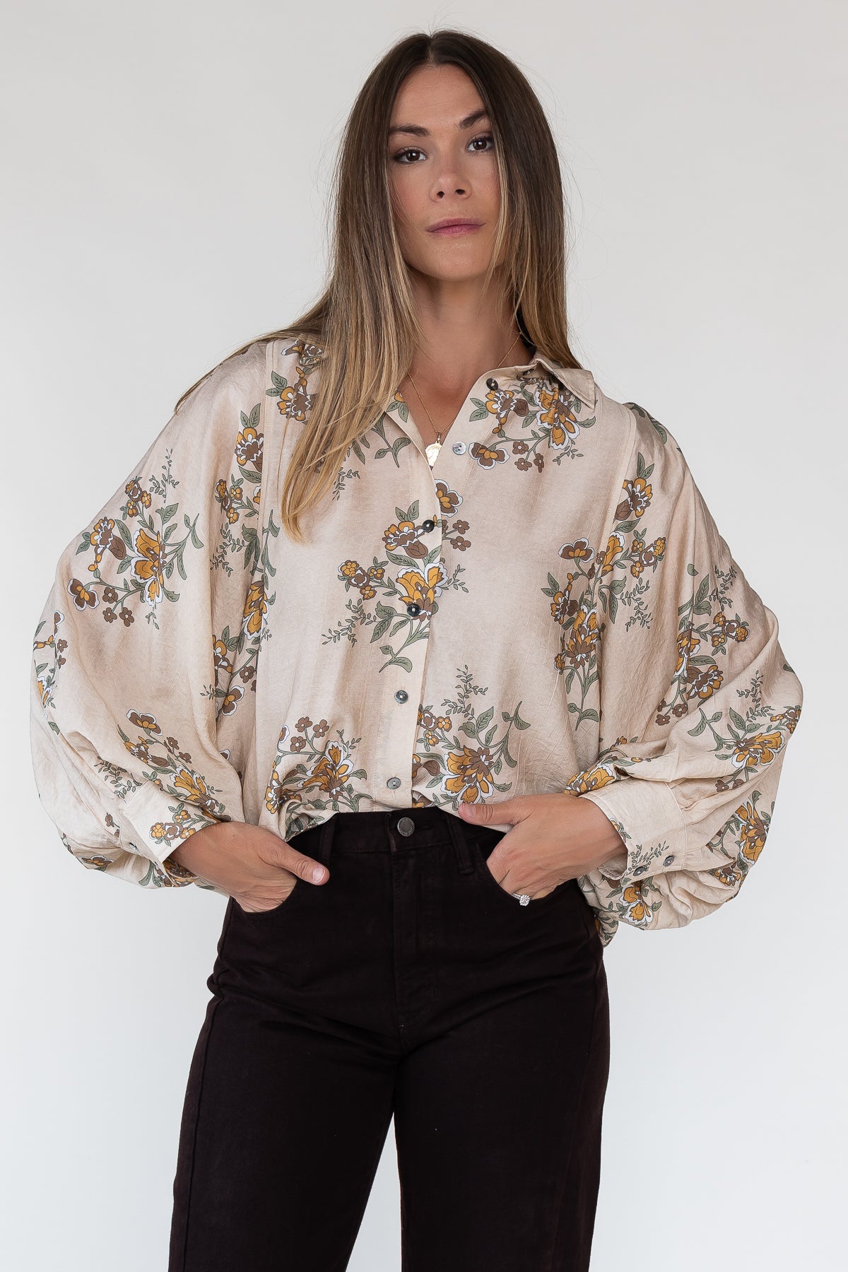 Maribel Floral Print Top - Final Sale - JO+CO