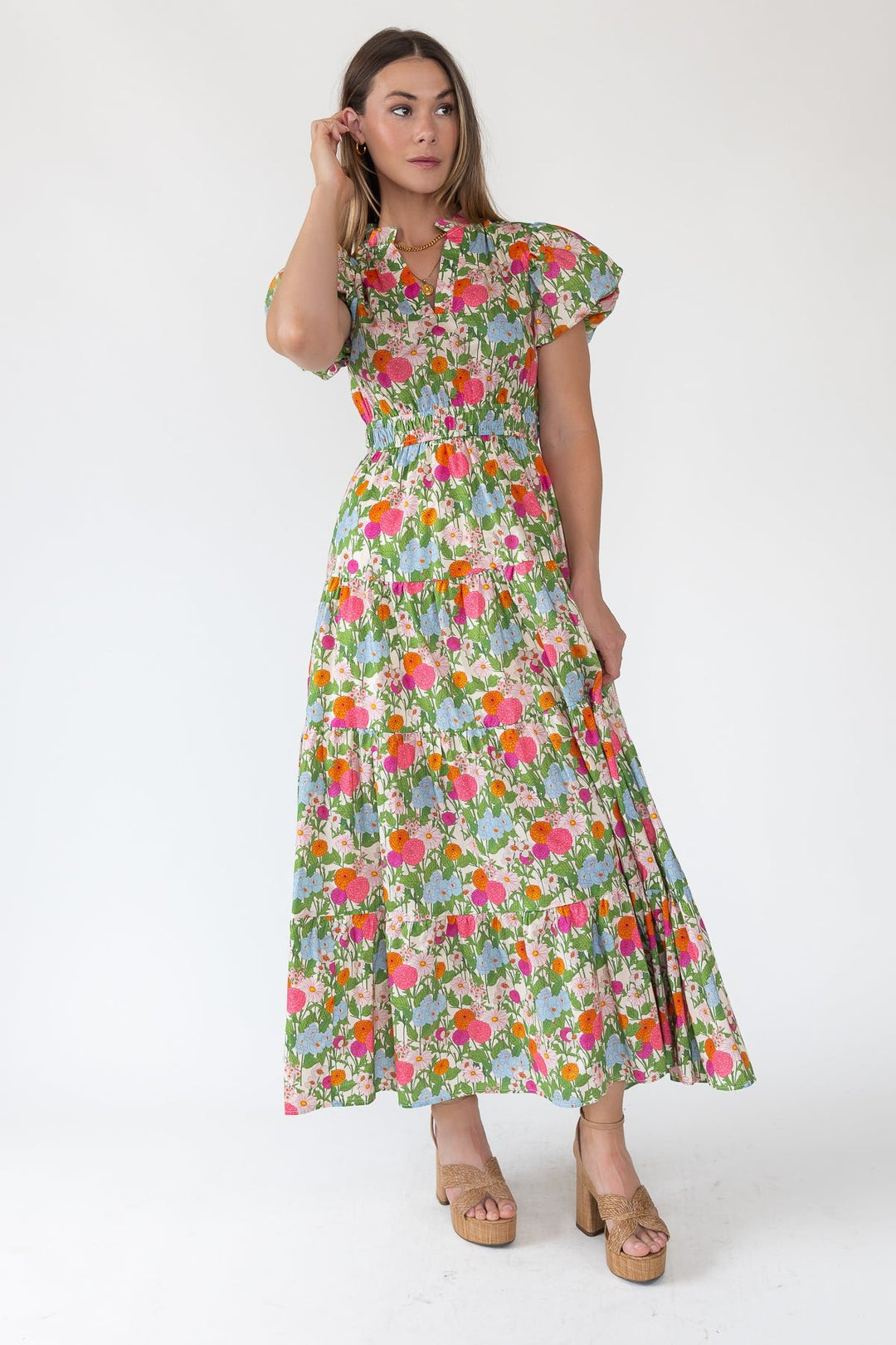 Marigold Floral Maxi Dress - JO+CO