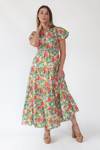 Marigold Floral Maxi Dress - JO+CO