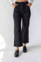 Marney Black Cargo Pocket Wide Leg - Final Sale - JO+CO
