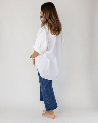 Marren Oversized Cuff Shirt - White - JO+CO