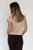 Melia Oatmeal Knit Mock Neck Top - JO+CO