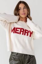 Merry Glitter Sweater - Cream - JO+CO