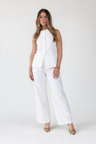 Monaco Button - Up Sleeveless Blazer - Final Sale - JO+CO