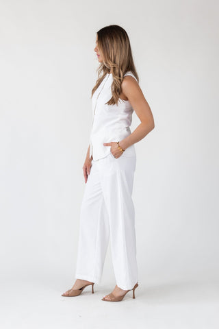 Monaco Button - Up Sleeveless Blazer - Final Sale - JO+CO