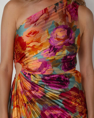 Monroe One - Shoulder Dress - Parisian Floral - JO+CO