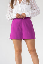 Mulberry Elastic Back Dress Shorts - Final Sale - JO+CO