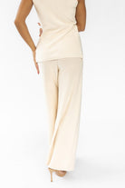 Myla Ecru Knit Wide Leg Pants - Final Sale - JO+CO