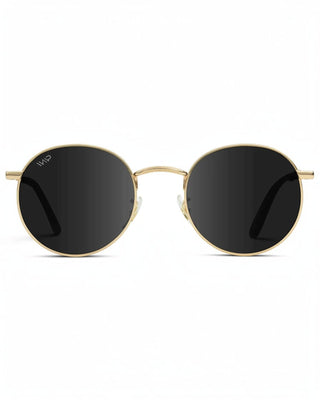 Nevada Sunglasses: Gold/Black Lens - JO+CO