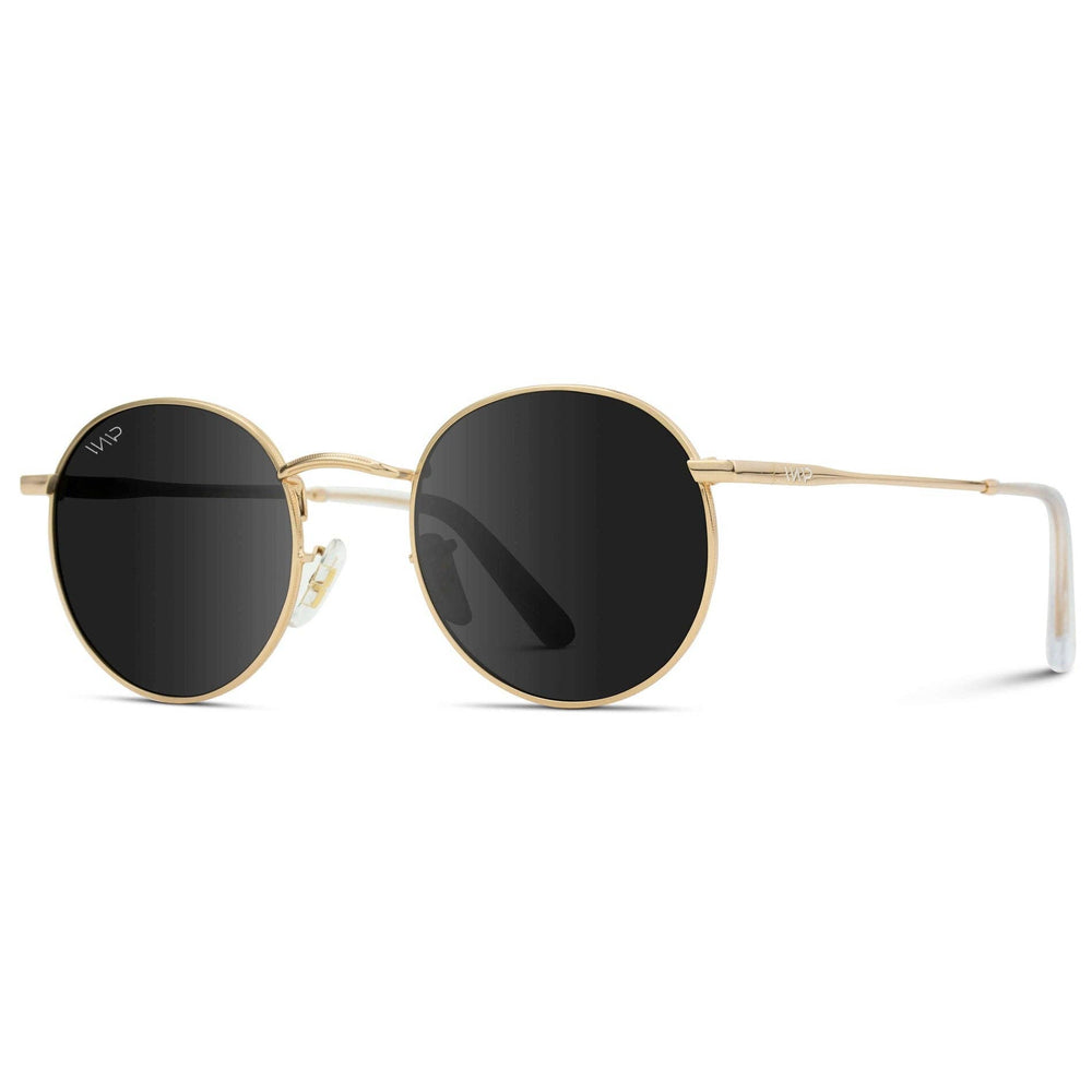 Nevada Sunglasses: Gold/Black Lens - JO+CO