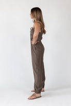 Olive Gathered Bodice Jumpsuit - Final Sale - JO+CO