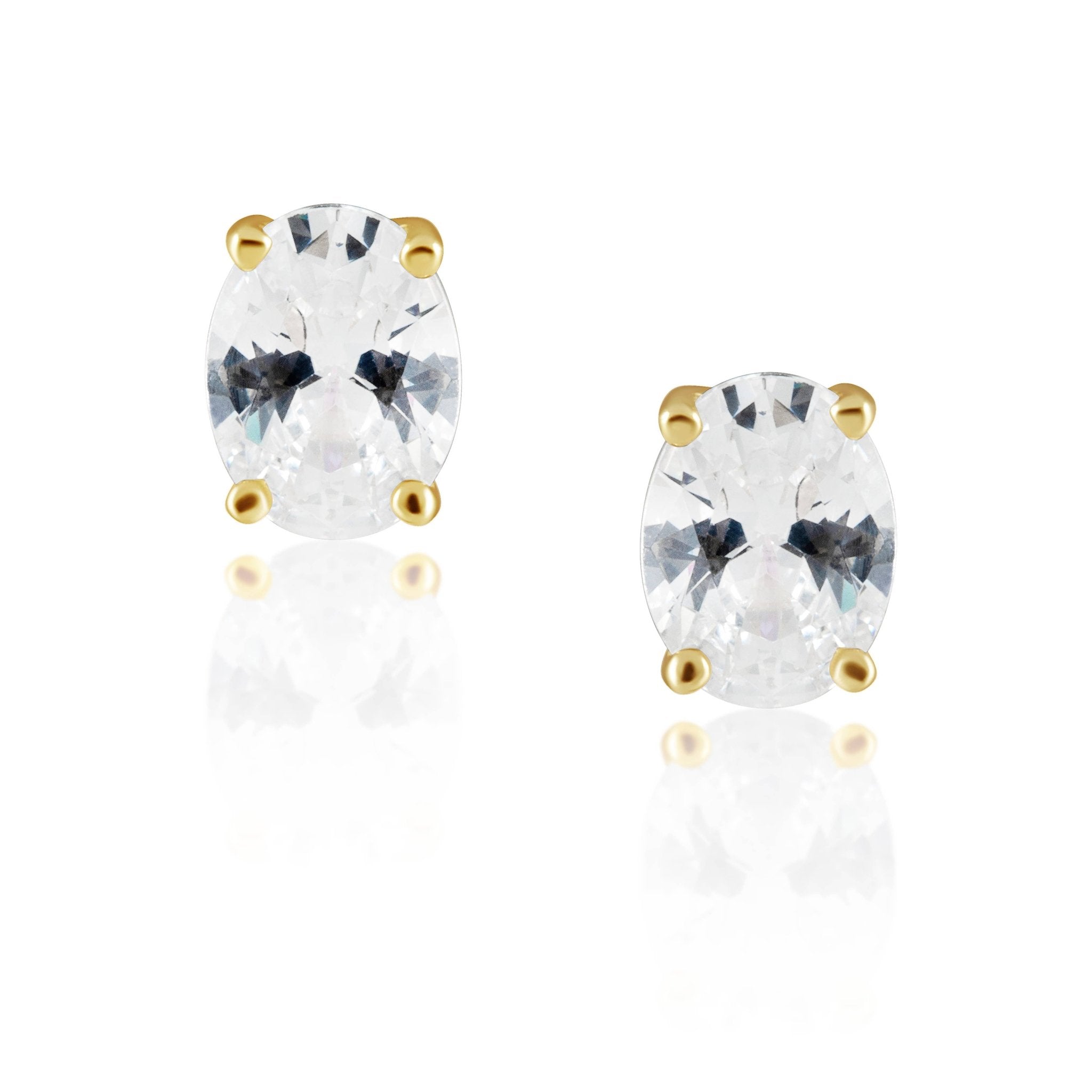 Oval Cut Studs: Gold - JO+CO