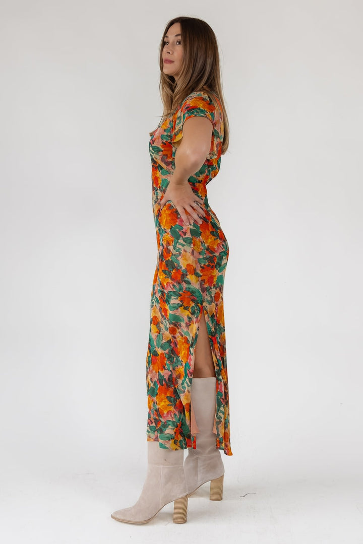 Paloma Floral Midi Dress - JO+CO
