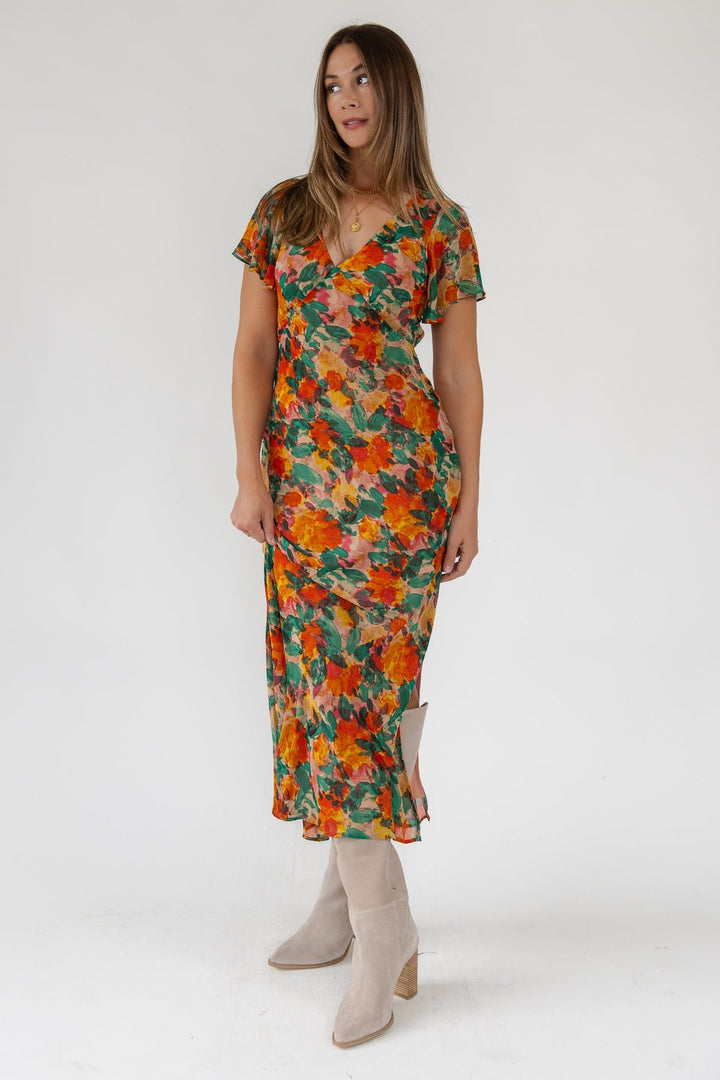 Paloma Floral Midi Dress - JO+CO
