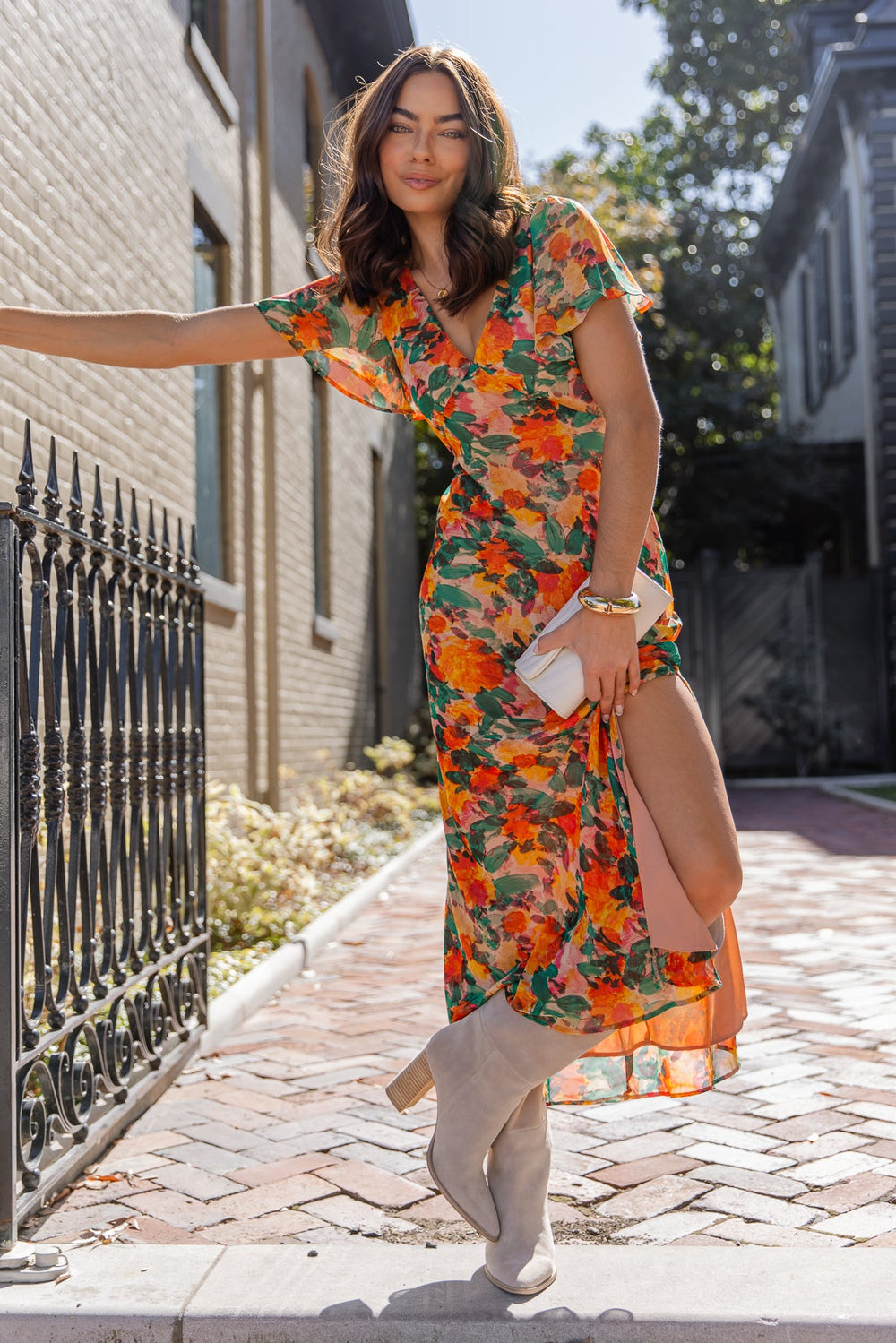 Paloma Floral Midi Dress - JO+CO