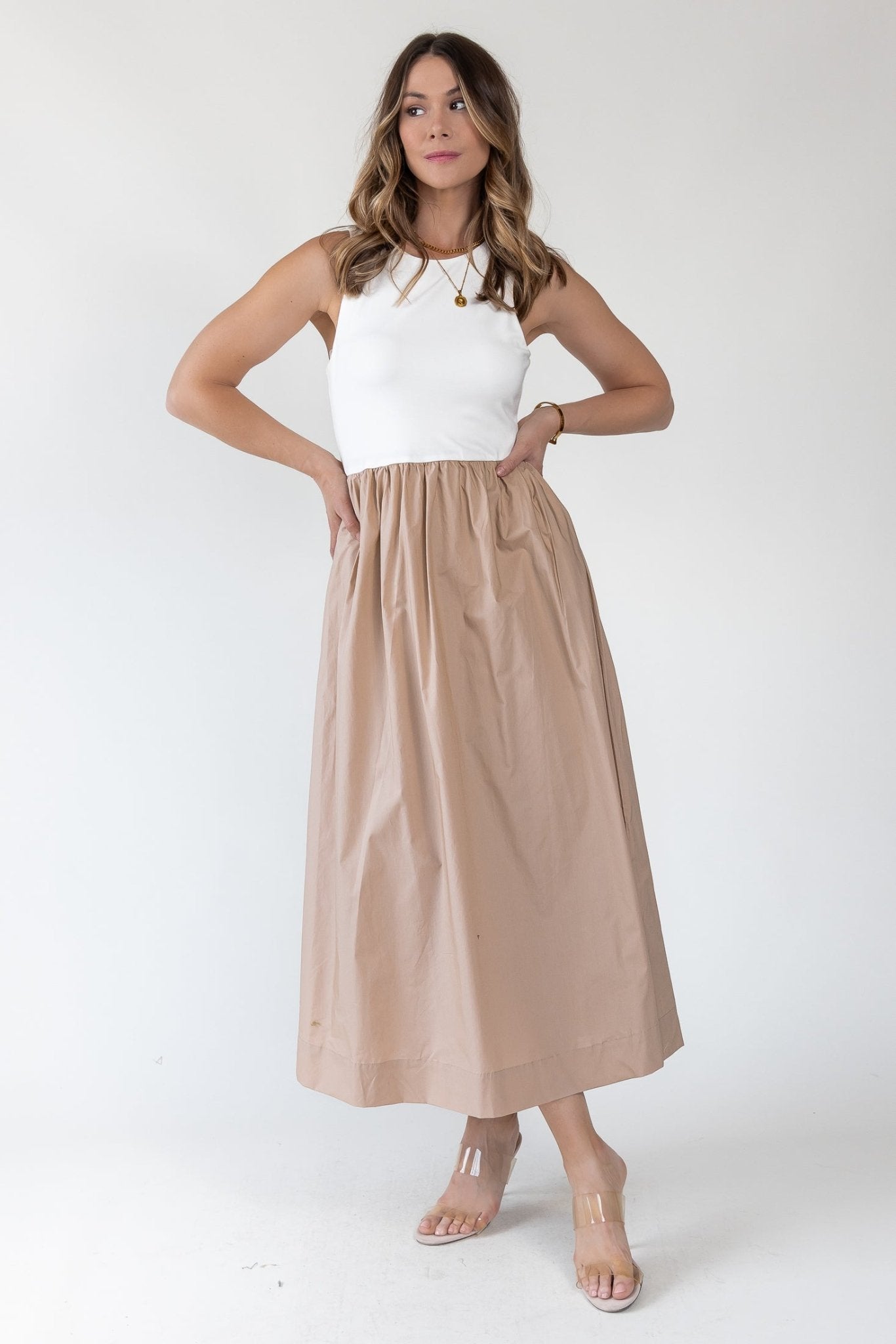 Parker Two - Tone Midi Dress - Final Sale - JO+CO