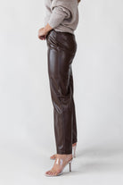 Phebe Brown Faux Leather Pants - Final Sale - JO+CO