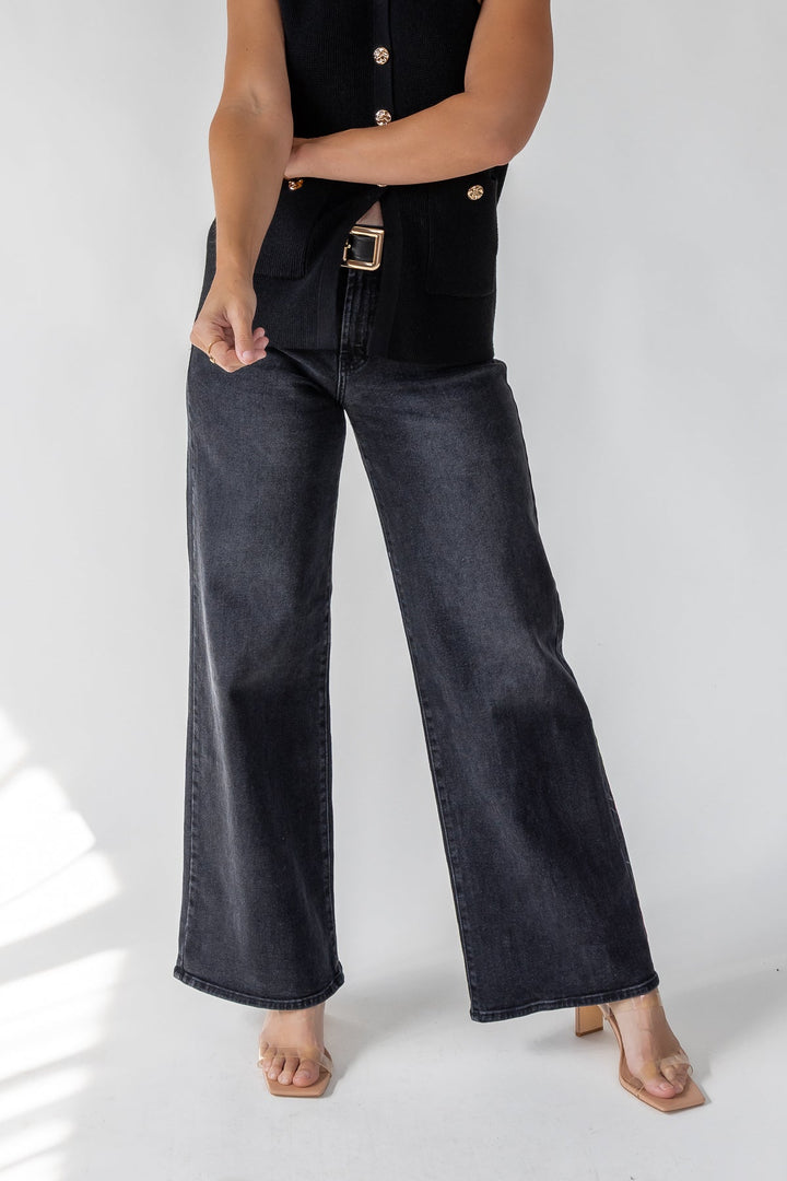 Reeve Black Ultra Wide Jean - JO+CO