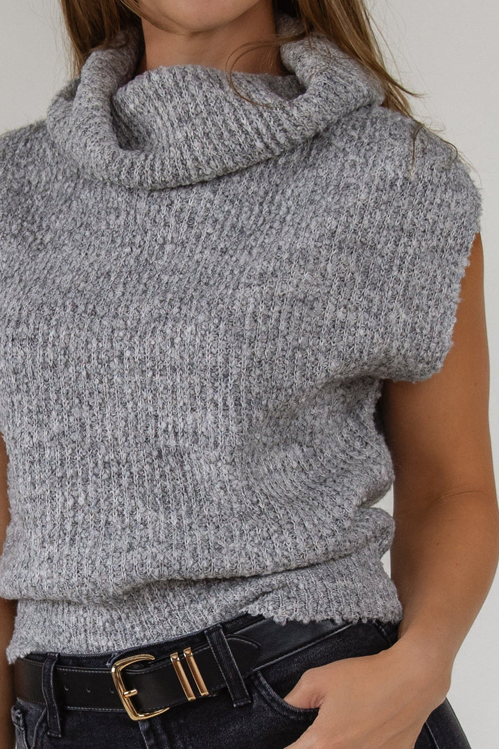 Remi Grey Cowl Sweater - JO+CO
