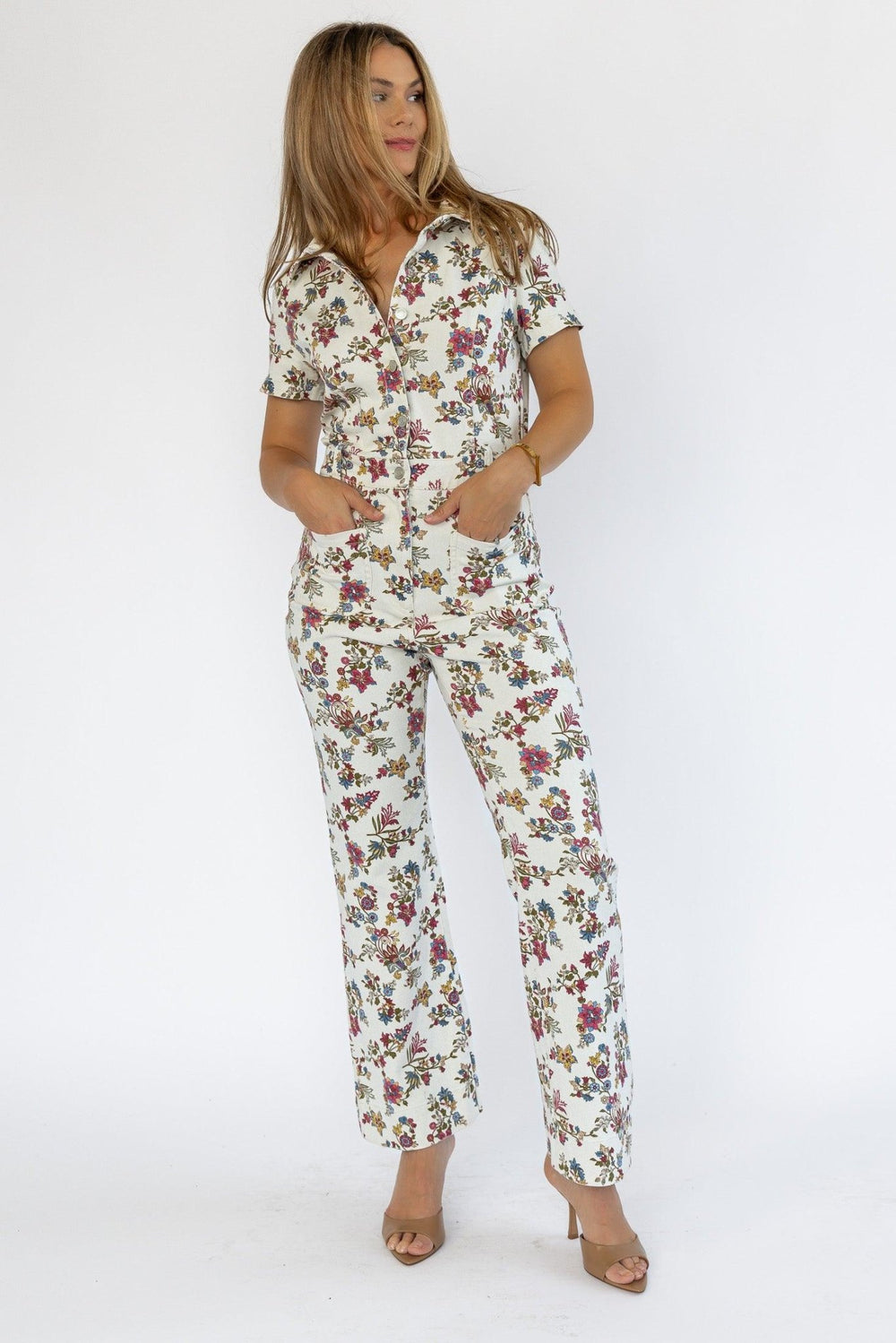 Sadie Floral Print Jumpsuit - Final Sale - JO+CO