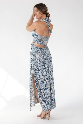 Santorini Breeze Halter Maxi Dress - Final Sale - JO+CO