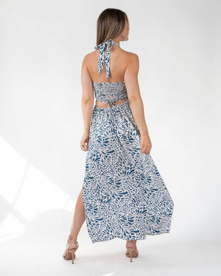 Santorini Breeze Halter Maxi Dress - Final Sale - JO+CO