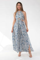 Santorini Breeze Halter Maxi Dress - Final Sale - JO+CO