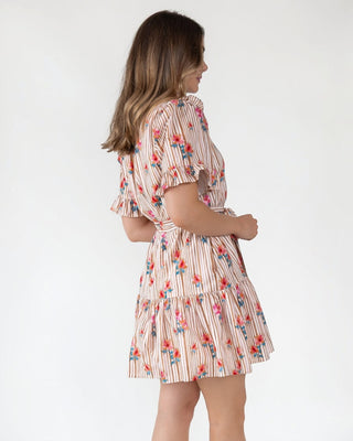 Savannah Stripe & Bloom Mini Dress - Final Sale - JO+CO