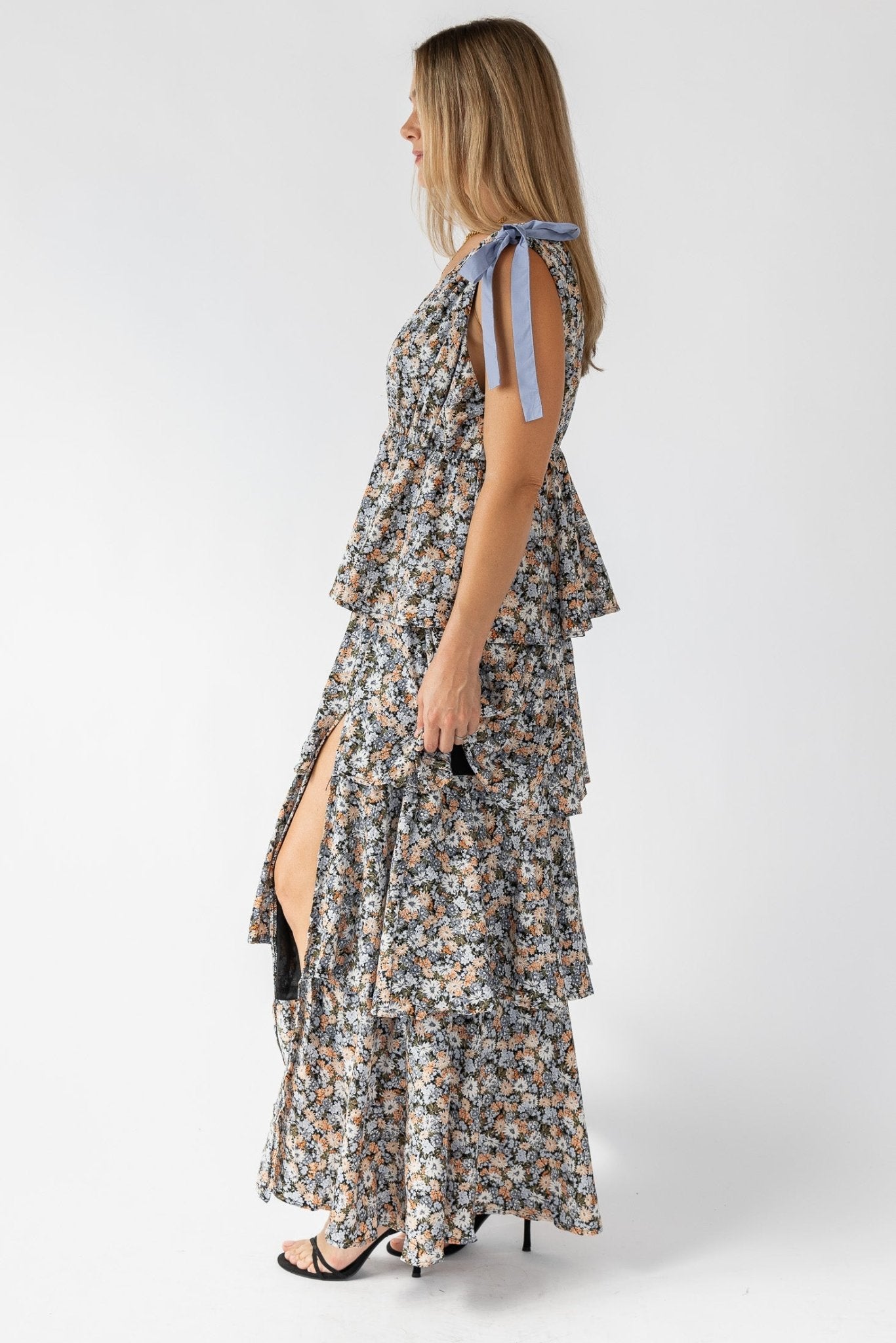 Shaina Black Floral Maxi Dress - Final Sale - JO+CO