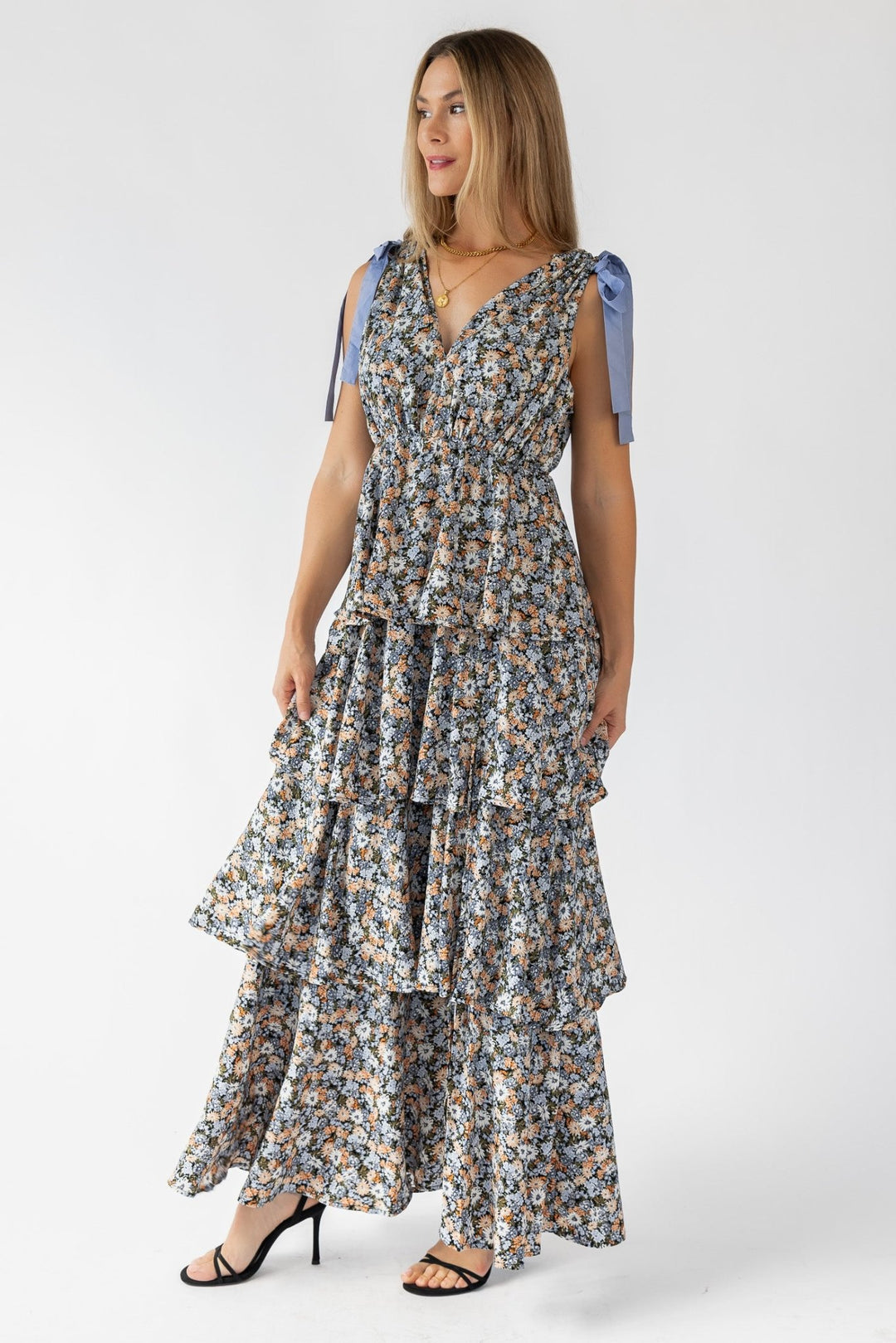 Shaina Black Floral Maxi Dress - Final Sale - JO+CO