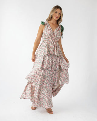 Shaina Slate Floral Maxi Dress - Final Sale - JO+CO