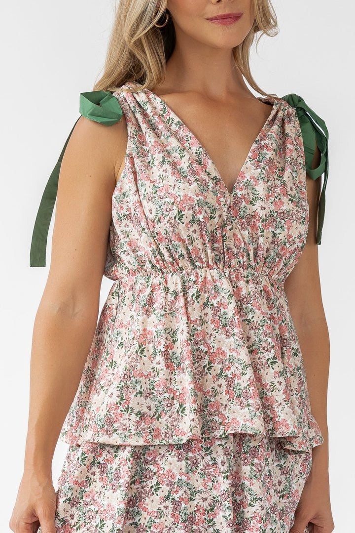 Shaina Slate Floral Maxi Dress - Final Sale - JO+CO