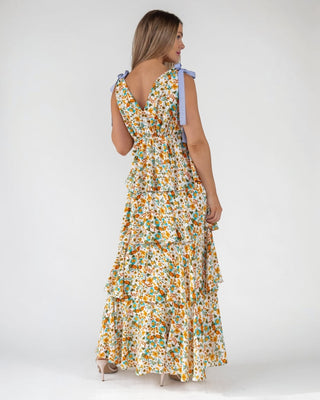 Shaina Yellow Floral Maxi Dress - Final Sale - JO+CO