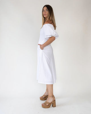 Sienna Ivory Off Shoulder Midi Dress - Final Sale - JO+CO