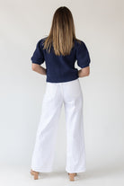 Simone Navy Waffle Knit Sweater - Final Sale - JO+CO