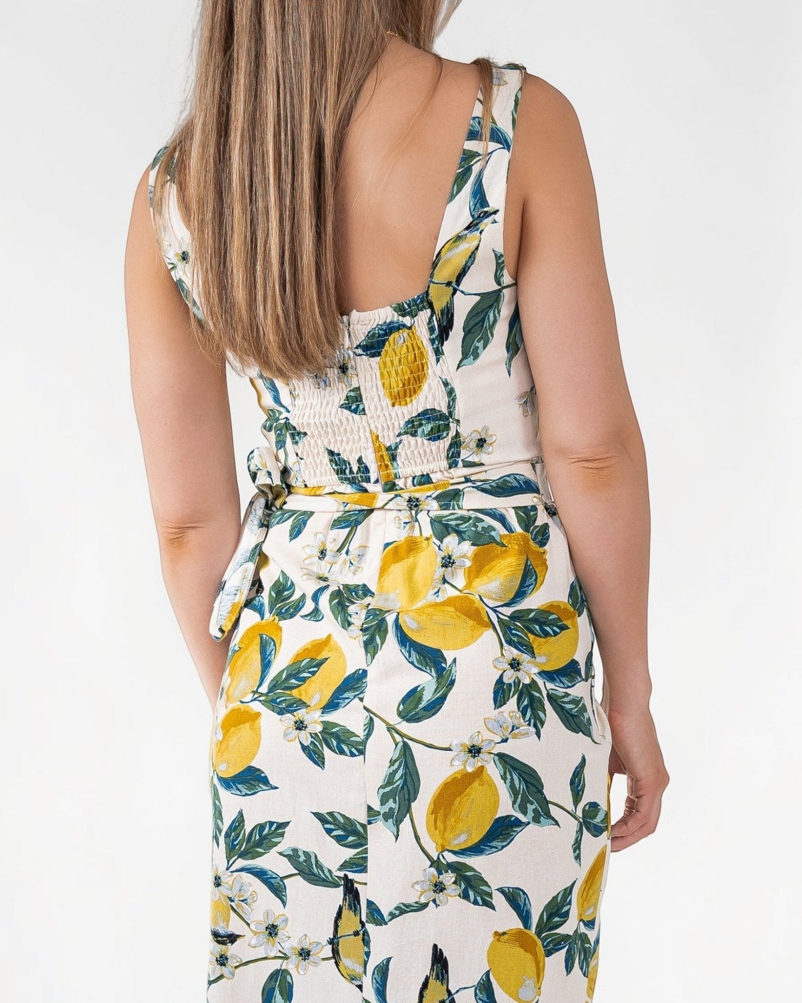 lemon print dress Sorrento Sun Midi Dress – JO+CO