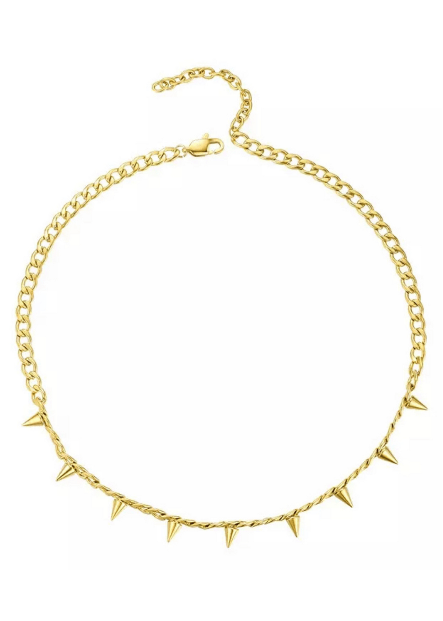 Spike x Curb Chain Necklace - Final Sale - JO+CO
