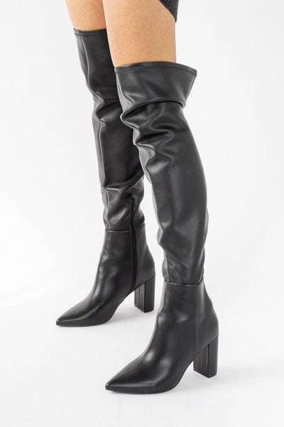 Strut On Through Black Thigh High Boots Final Sale