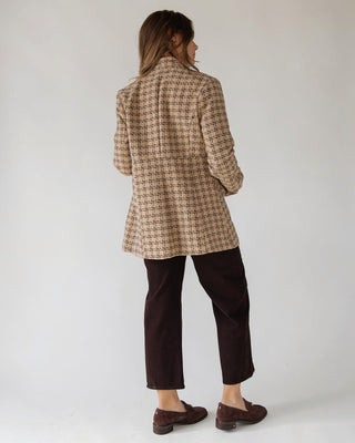 Sutton Grid Blazer — Camel Plaid - JO+CO