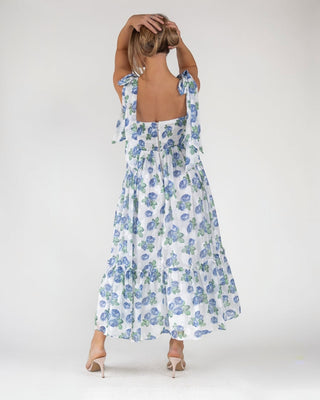 Sweet Serenade Blue Floral Maxi Dress - Final Sale - JO+CO