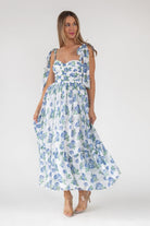 Sweet Serenade Blue Floral Maxi Dress - Final Sale - JO+CO