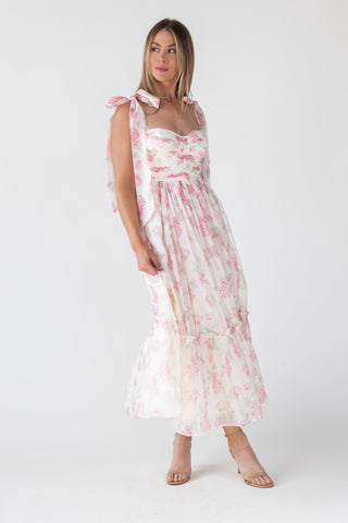 Sweet Serenade Blush Floral Maxi Dress - Final Sale - JO+CO