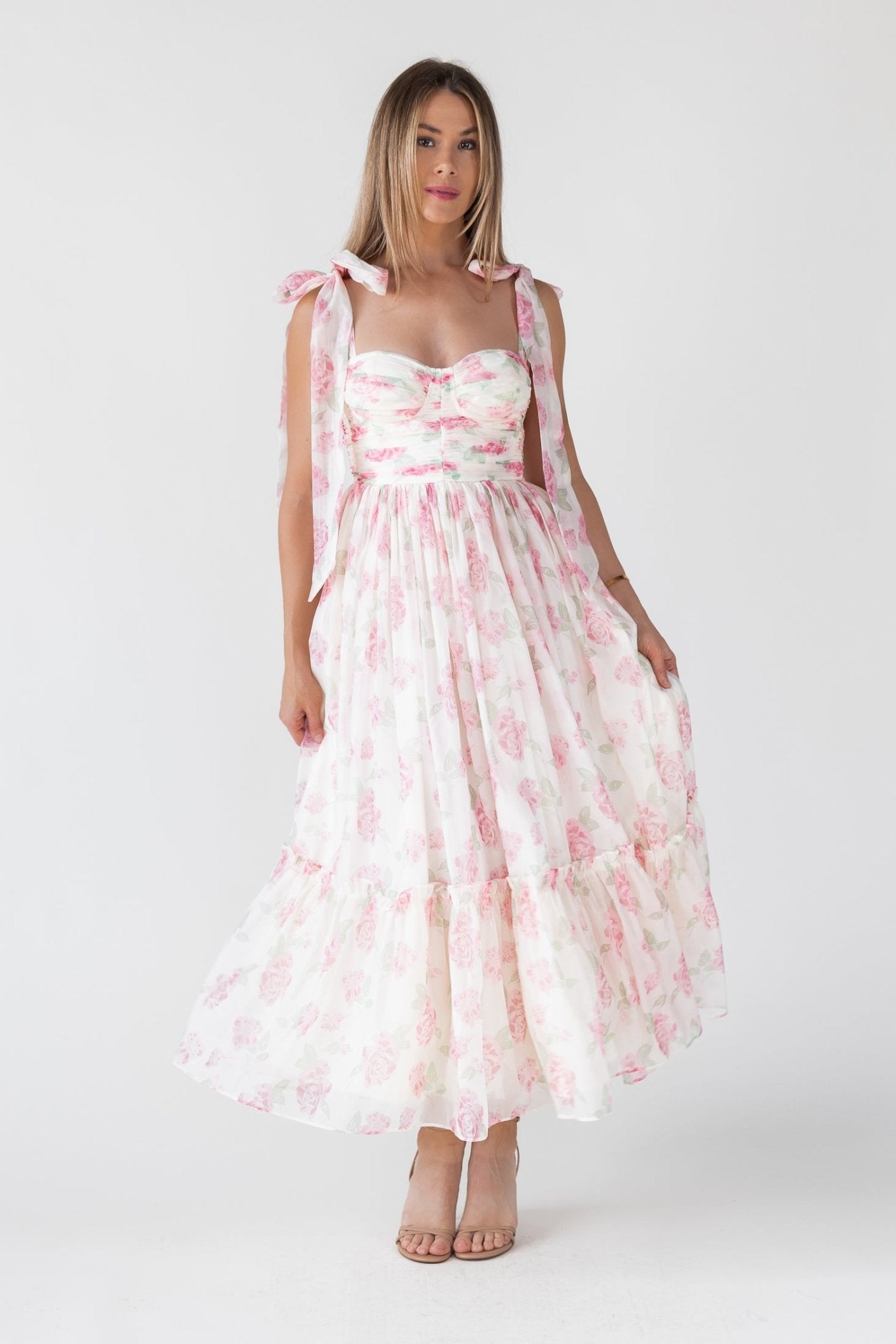 Sweet Serenade Blush Floral Maxi Dress - Final Sale - JO+CO
