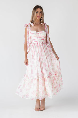 Sweet Serenade Blush Floral Maxi Dress - Final Sale - JO+CO