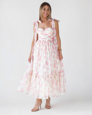 Sweet Serenade Blush Floral Maxi Dress - Final Sale - JO+CO