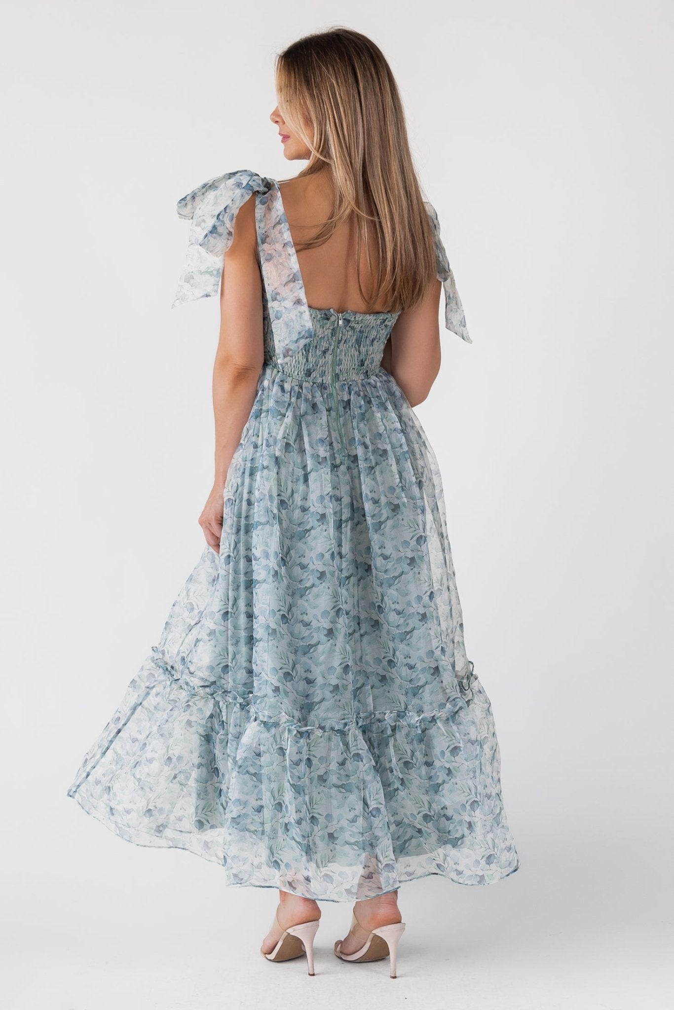 Sweet Serenade Green & Blue Floral Corset Maxi Dress | JO+CO Sweet Serenade Green & Blue Floral Corset Maxi Dress | JO+CO