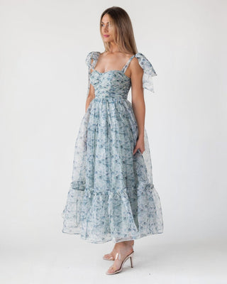 Sweet Serenade Green Floral Corset Dress - Final Sale - JO+CO