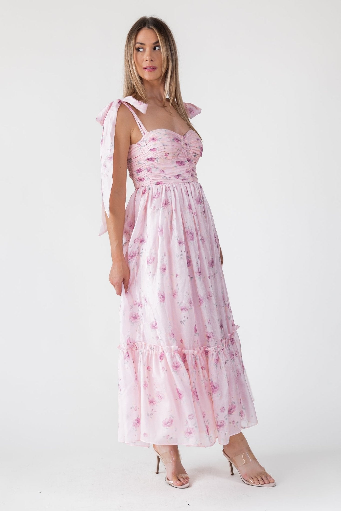 Sweet Serenade Rose Pink Floral Corset Maxi Dress | JO+CO Sweet Serenade Rose Pink Floral Corset Maxi Dress | JO+CO