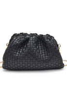 Tate Woven Frame Clutch: Black - JO+CO