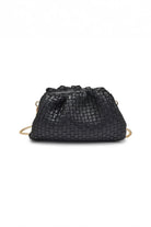 Tate Woven Frame Clutch: Black - JO+CO
